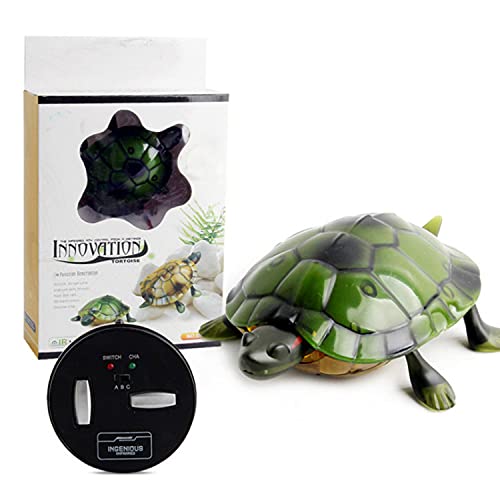 JOKFEICE Schildkröten Figuren, Realistisches ferngesteuertes Tierspielzeug für Kinder, Wireless Fake Turtle für Streiche, Halloween Deko & Spaß (ohne Batterie) von JOKFEICE