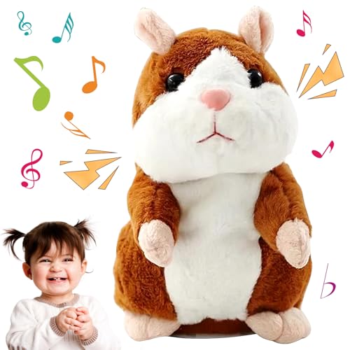 JOKILY Sprechender Hamster, Hamster Sprechend,Plüsch Hamster Spielzeug, Sprechendes und Wiederholt Kinder Stofftiere, Plüsch Hamster Spielzeug,Geeignet für Kinder Stofftiere Kindergeburtstag Geschenk von JOKILY