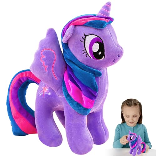 Pferd Plüschtier, Kuscheltier Pferd Plush, Stofftier Regenbogen, Plüsch Stofftier Kuscheltier, Lila Pferd Lustiges Plüsch Puppe Spielzeug Geschenk für Kinder Jungen Mädchen von JOKILY