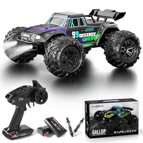 JOLLY FUN 1:16 Maßstab Hochgeschwindigkeitsauto Ferngesteuertes Auto 4WD Jump RC Monster Truck von JOLLY FUN