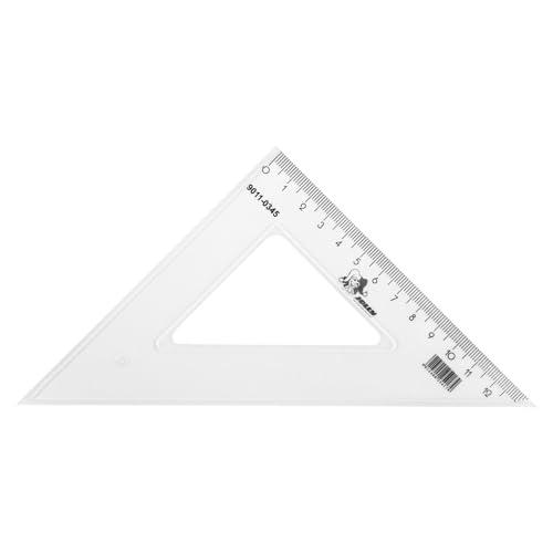 JOLLY Geometrisches Dreieck, 45°, 20 cm, transparent, stabil, aus Kunststoff, für Schule, Geometrie, Technisches Zeichnen, Messen, Zeichnen, Unterricht JOLLY Geometrisches Dreieck, 45°, 20 cm, transparent, stabil, aus Kunststoff, für Schule, Geometrie, Technisches Zeichnen, Messen, Zeichnen, Unterricht von JOLLY
