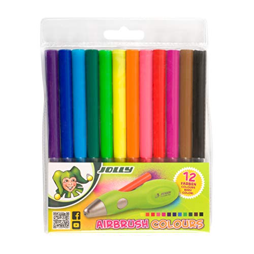 JOLLY Brevillier 12 leuchtende Farben zum Nachfüllen des JOLLY Airbrush Pen von JOLLY