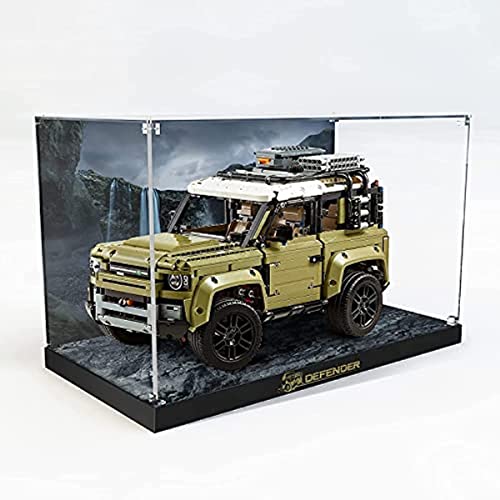 JOMIOD Acryl Schaukasten Vitrine für LEGO 42110 Technic Land Rover Defender, Staubdichte Vitrine Transparent Acryl Vitrine Schaukasten Kompatibel Lego 42110 Modell - Ohne Modell Kit von JOMIOD