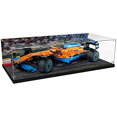 JOMIOD Acryl Schaukasten Vitrine für Lego 42141 Mclaren Formel 1 Rennwagen, Staubdichte Vitrine Transparent Acryl Vitrine Schaukasten Kompatibel Lego 42141 Modell - Ohne Modell Kit von JOMIOD