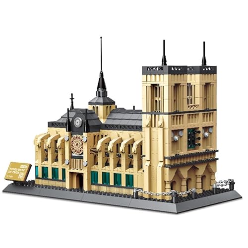 JOMIOD Notre Dame de Paris Bausteine Bausatz, 1380 Klemmbausteine Modular Haus Architektur Modellbausatz, Weltberühmtes Architektur Modell Spielzeug, Geschenk für Erwachsene und Kinder von JOMIOD