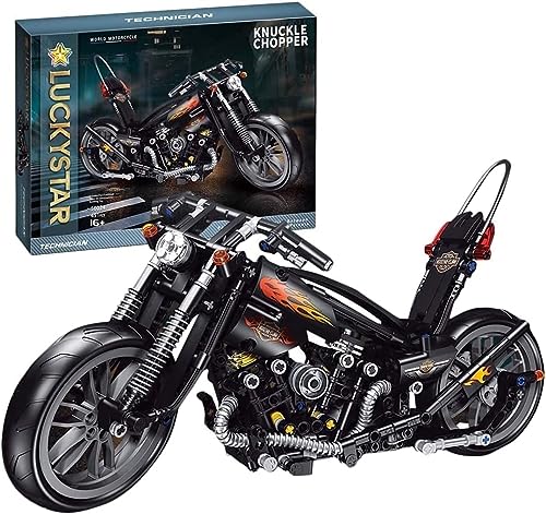 JOMIOD Technik Motorrad, 451+ Teile Technik Geländemotorrad Bausteine, MOC Supermotorrad Klemmbausteine Motorbike Modell Kompatibel mit Lgo von JOMIOD