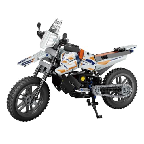 JOMIOD Technik Motorrad Bausteine für KTM-790, 435 Klemmbausteine Technik Geländemotorrad Bausatz, MOC Supermotorrad Konstruktionsspielzeug Modell Kompatibel mit Lgo von JOMIOD