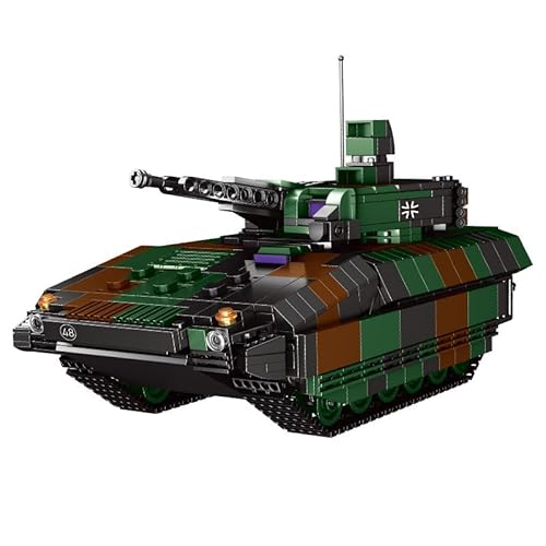 JOMIOD Technik Panzer Bausteine Bausatz, 1238 Klemmbausteine 1:30 WW2 Schutzenpanzer Militär Panzer Modell, Konstruktionsspielzeug Geschenk für Erwachsene und Kinder von JOMIOD