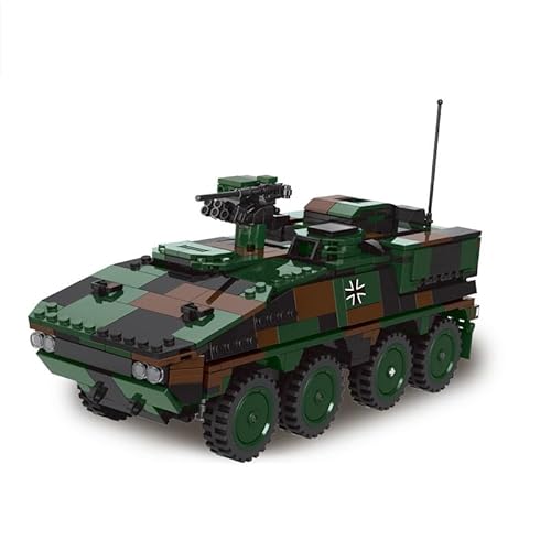 JOMIOD Technik Panzer Bausteine Bausatz, 808 Klemmbausteine 1:30 WW2 GTK Boxer Bundeswehr Militär Panzer Modell, Konstruktionsspielzeug Geschenk für Erwachsene und Kinder von JOMIOD