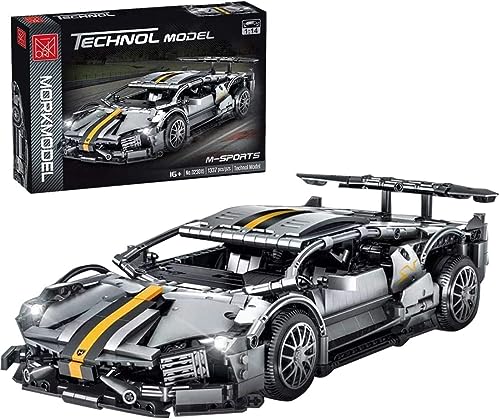 JOMIOD Technik Sportwagen Modellbausatz für Lambor Murcielago, 1337 Klemmbausteine 1:14 Auto Supersportwagen Modell, Technic Rennauto Modell Konstruktionsspielzeug Kompatibel mit Lego Technic von JOMIOD