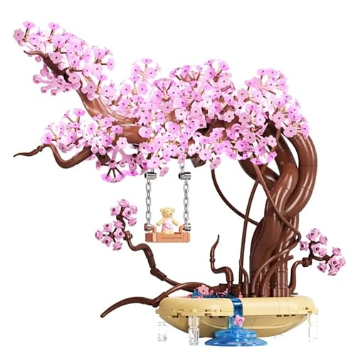 Kirschblüten-Bonsai-Baum-Bausteine-Set, 780 Klemmbausteine Sakura Baum Bausteine Bausatz, Botanical Collection Bauset für Erwachsene, Jugendliche ab 8 Jahren, Heimdekoration, Nicht kompatibel mit Lgo von JOMIOD