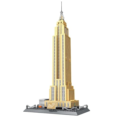 New Yorker Empire State Building Bausteine Bausatz, 1559 Klemmbausteine Modular Haus Architektur Modellbausatz, Weltberühmtes Architektur Modell Spielzeug, Geschenk für Erwachsene und Kinder von JOMIOD