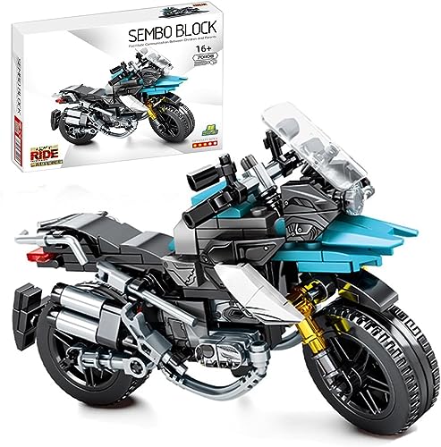 Technik Motorrad für BMW GS Motorrad, 255 Klemmbausteine Technik Geländemotorrad Bausteine, Supermotorrad für Sammler, Kinder und Erwachsene, MOC Motorbike Modell Kompatibel mit Lego von JOMIOD