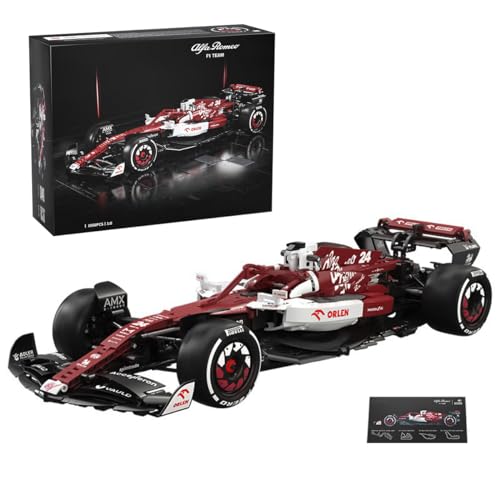 Technik Sportwagen Modellbausatz für F1 Team ORLEN C42, 1868 Klemmbausteine 1:8 MOC F1 Supersportwagen Bausteine Bausatz, Technic Rennauto Konstruktionsspielzeug Kompatibel mit Lgo Technic von JOMIOD