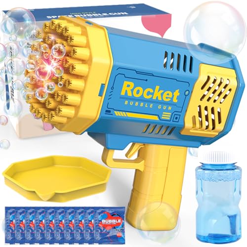 JONEG Seifenblasenpistole Kinder Seifenblasenmaschine Gun Bubble Maker Machine für Kinder Outdoor Party Hochzeit Geschenk für 3-8 Jahre Mädchen Junge Spielzeug Geburtstag Kinderspielzeug von JONEG