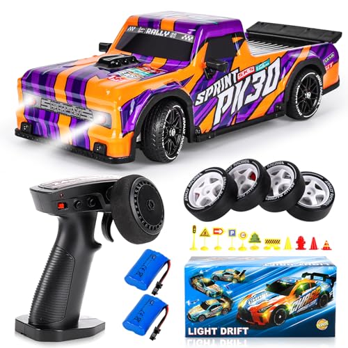 JONRRYIN Drift Ferngesteuertes Auto, RC Drift Car, 1:14 4WD Fernbedienung Rennwagen mit Driftfunktion, LED-Leuchten, 25km/h, Spielzeugauto für Erwachsene und Kinder ab 8 Jahre älter von JONRRYIN