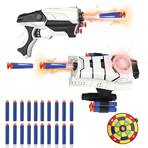 JONRRYIN Captain Spielzeug Pistole Kinder Launcher, Schild Weiche Bullet Launcher Spielzeug mit 20 Darts, Schaumstoff-Blaster Toy Foam Blaster Cosplay Requisiten Geschenk für Kinder von JONRRYIN