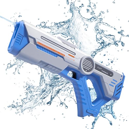 JONRRYIN Wasserpistole Elektrisch, Elektrische Wasserspritzpistole mit Automatische Wasseraufnahme, Wasserpistolen mit Großer Reichweite für Kinder und Erwachsene (Blau4) von JONRRYIN