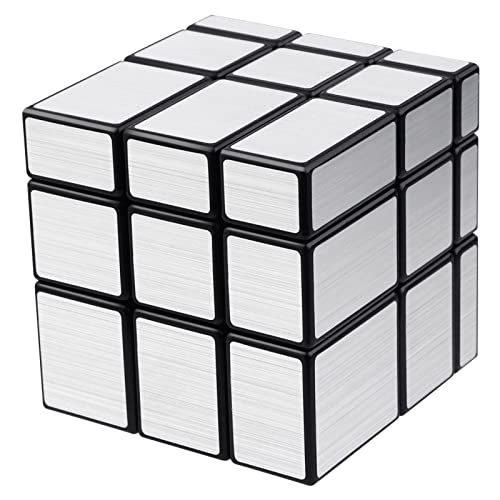 JOPHEK Mirror Cube, Zauberwürfel 3x3 Speed Cube Spiegelwürfel 3x3x3 Würfel Professionell & Langlebig, Magic Puzzle Cube for Children and Adults (Silber) von JOPHEK