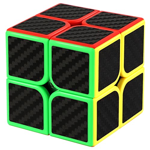 JOPHEK Zauberwürfel, 2x2 Speed Cube Original Magic Cube - Schneller & Professioneller - Aufkleber aus Kohlefaser (2x2) von JOPHEK