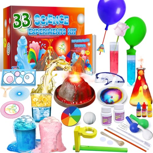 JOPSHEEN 33 Wissenschaft Experimente für Kinder, STEM Aktivitäten Wissenschaft Spielzeug Geschenke für Jungen Mädchen, Chemie-Set, Lernen Bildungsgeschenke für Kinder von JOPSHEEN