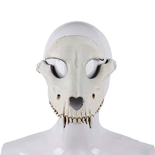 JORCEDI 3D Schafskopf Totenkopf Halloween Maske für Karneval Party Maske Halloween Kostüm Masqurade Party Cosplay (Weiß) von JORCEDI