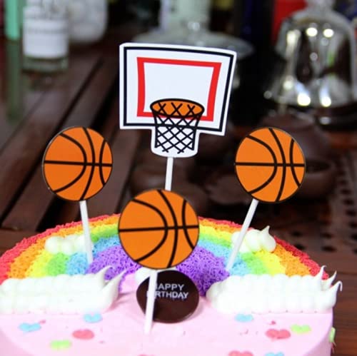 JORCEDI Ballon-Kuchenaufsätze mit Sportmotiven, Kinder-Partyzubehör für Sportkuchen, Party-Dekorationen, Sport-Partyzubehör, 20 Stück von JORCEDI