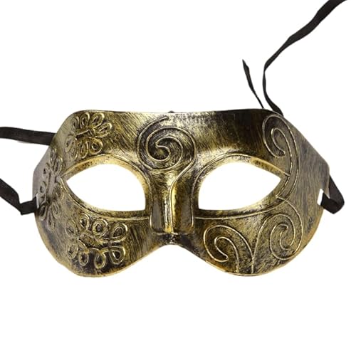 JORCEDI Coole griechisch-römische Kämpfer Maskerade Gesichtsmaske für Halloween/Party/Ball Prom/Mardi Gras/Hochzeit (Gold) von JORCEDI