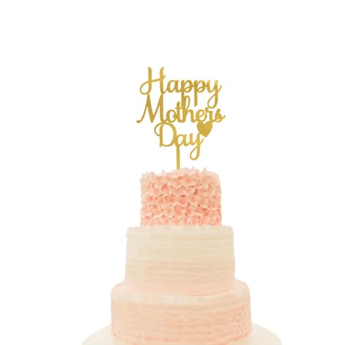 JORCEDI Cupcake-Topper aus Acryl, "Happy Mothers Day", Kuchendekorationen für Frauen, Partyzubehör, Kuchendekoration, 10 Stück von JORCEDI