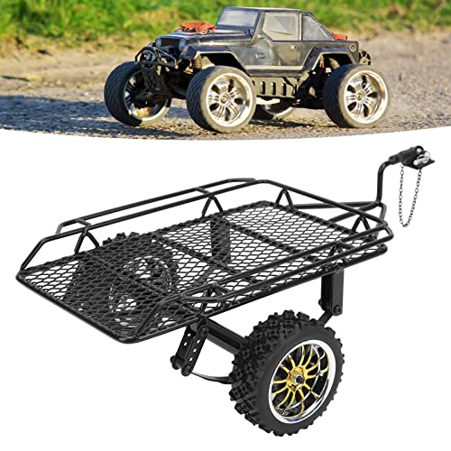 JOROBURO RC-Kleinanhänger, Ausreichend Stauraum, Eisen-Gummi, Einfache Installation, Dekorativer Praktischer RC-Eimeranhänger aus Metall, Anhänger, Auto, Hopper Trail, RC-Eimeranhänger von JOROBURO