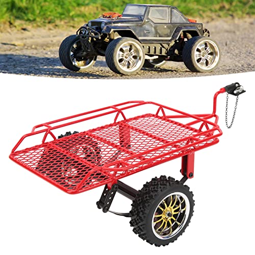 JOROBURO RC-Kleinanhänger, Ausreichend Stauraum, Eisen-Gummi, Einfache Installation, Dekorativer Praktischer RC-Eimeranhänger aus Metall, Anhänger, Auto, Hopper Trail, RC-Eimeranhänger von JOROBURO