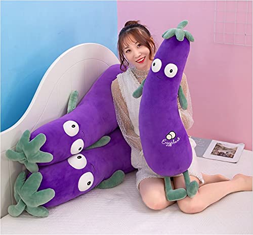 Große Simulation Mr. Eggplant Puppe, Schlafkissen, Plüschtier, 70 cm, Violett von JOSON