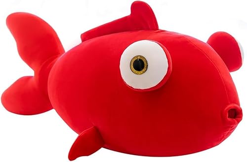 JOSON Goldfish Plüsch Stofftier Weiches Goldfisch Puppe Kissen Geburtstag für Jungen und Mädchen (34,8 cm) (Rot) von JOSON