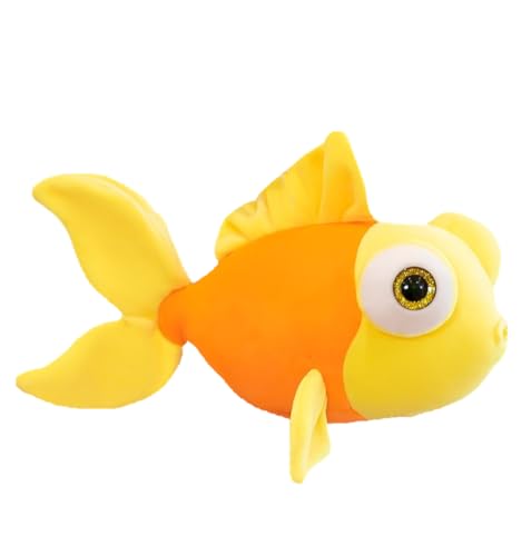 JOSON Goldfish Plüsch Stofftier Weiches Goldfisch Puppe Kissen Geburtstag für Jungen und Mädchen (34,8 cm) (Gelb) von JOSON