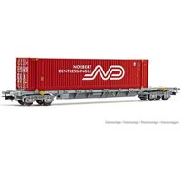 JOUEF HJ6241 H0 4-achs. Containerwagen Sgss mit 45' Container „Norbert Dentressangle", SNCF, Ep. V-VI von JOUEF