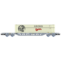 JOUEF HJ6263 H0 4-achs. Containerwagen Sgnss mit 45’ Container Geodis, Novatrans, Ep. V von JOUEF