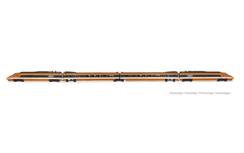 Jouef HJ2425S SNCF, TGV Sud-Est, Eröffnungsversion 1981, 4er-Packung, mit DCC-Sound-Decoder, Elektrolokomotive von JOUEF