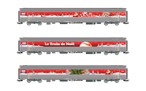 Jouef HJ4200 SNCF, 3-Einheiten-Pack Train de Noel – Coca-Cola 5,105.4 cm, ep. VI, Schienenfahrzeug von JOUEF