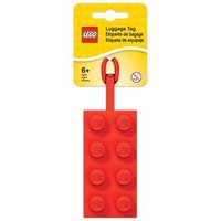 JOY TOY 52002 LEGO® Gepäckanhänger aus Silikon - Farbe: rot - 9 cm von JOY TOY