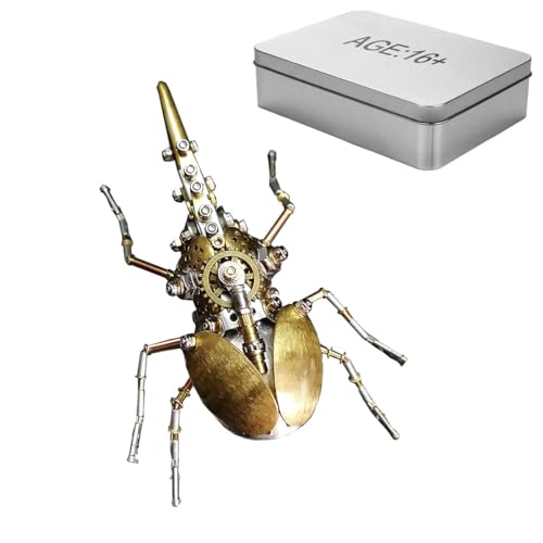 3D-Metall-Puzzle für Erwachsene und Jugendliche, 247-teilig, mechanische Insekten-Dynasten, Metall-Bausatz, kreatives Desktop-Ornament, Steampunk-Modell 3D-Metall-Puzzle für Erwachsene und Jugendliche, 247-teilig, mechanische Insekten-Dynasten, Metall-Bausatz, kreatives Desktop-Ornament, Steampunk-Modell von JOYARCH