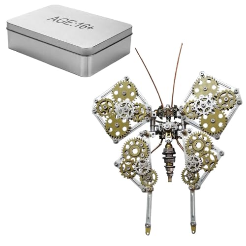 JOYARCH 3D-Metall-Puzzle für Erwachsene und Jugendliche, 333-teilig, mechanisches Insekten-Schwalbenschwanz-Metall-Bauset, kreatives Desktop-Ornament, Steampunk-Modell JOYARCH 3D-Metall-Puzzle für Erwachsene und Jugendliche, 333-teilig, mechanisches Insekten-Schwalbenschwanz-Metall-Bauset, kreatives Desktop-Ornament, Steampunk-Modell von JOYARCH