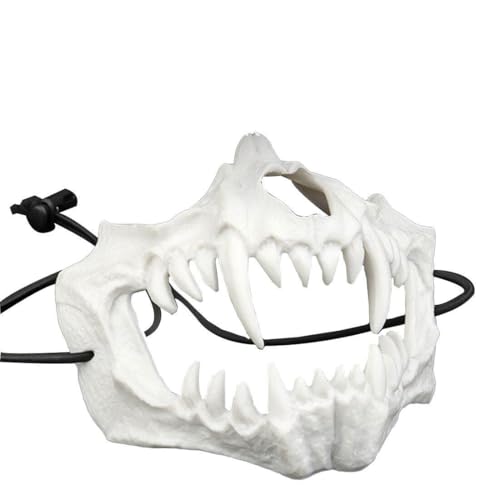 JOYARCH Halloween-Maske für Cosplay, Halbes Gesicht Skeleton Masken Geister Masken Oni Maske Maskerade Halloween Party Kostüm Requisiten von JOYARCH