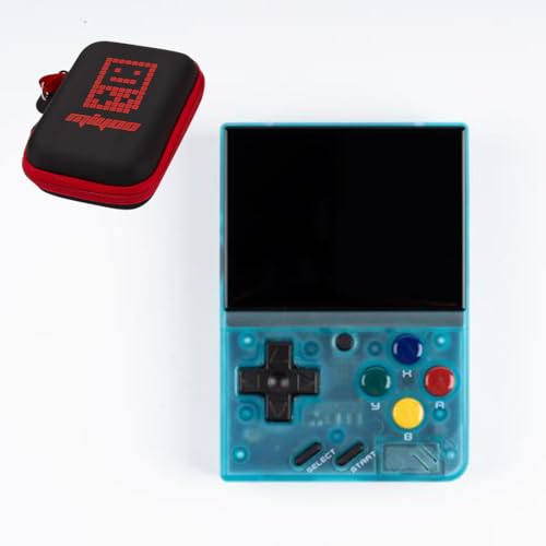 MIY-OO Mini V4 Tragbare Handheld-Spielkonsole Eingebaute 128G TF-Karte, ARM Cortex-A7 Linux-System 2,8 Zoll IPS-Bildschirm, Retro-Videospielkonsolen mit Aufbewahrungstasche, 2600 mAh von JOYARCH