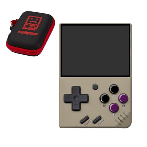 MIY-OO Mini V4 Tragbare Handheld-Spielkonsole Eingebaute 64G TF-Karte, ARM Cortex-A7 Linux-System 2,8 Zoll IPS-Bildschirm, Retro-Videospielkonsolen mit Aufbewahrungstasche, 2600 mAh von JOYARCH