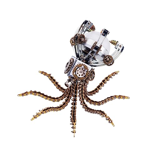 Mechanische Oktopus-Schreibtischlampe aus Metall, 3D-Modellbausatz mit beweglichen Tentakeln und beweglichen Gelenken, kreatives Ornament für Zuhause und Büro, 1060 Stück Mechanische Oktopus-Schreibtischlampe aus Metall, 3D-Modellbausatz mit beweglichen Tentakeln und beweglichen Gelenken, kreatives Ornament für Zuhause und Büro, 1060 Stück von JOYARCH
