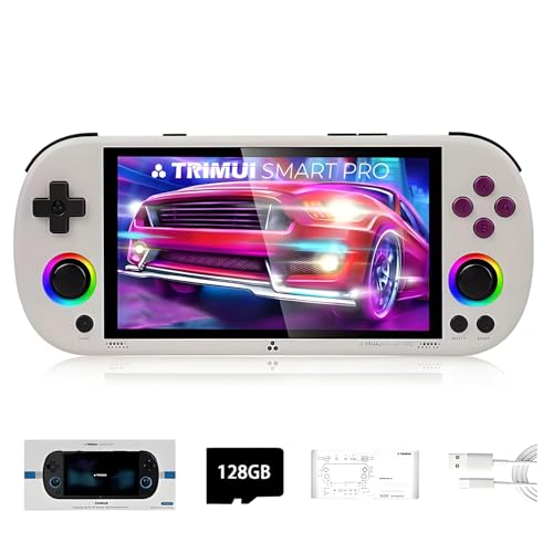 TRIMUI Smart Pro Handheld-Spielkonsole, 128 G SD-Karte mit 12700+ Spielen, Linux-System A133P-Prozessor, 12,7 cm Bildschirm, Retro-Videospielkonsole, Jungen, Mädchen, Erwachsene, Geschenke von JOYARCH