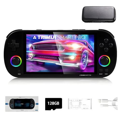 TRIMUI Smart Pro Handheld-Spielkonsole, 128 G SD-Karte mit 12700 + Spielen, Linux-System A133P-Prozessor, 12,7 cm (5 Zoll) Bildschirm, Retro-Videospielkonsole, Jungen, Mädchen, Erwachsene, Geschenke, von JOYARCH