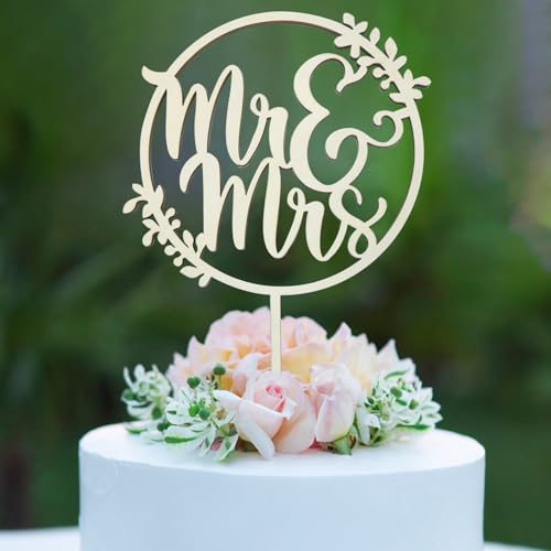 Mr & Mrs Cake Topper Tortendeko Hochzeit, Hochzeitstorte Deko Tortenstecker für Hochzeit Jubiläum Verlobung Antrag von JOYEASE