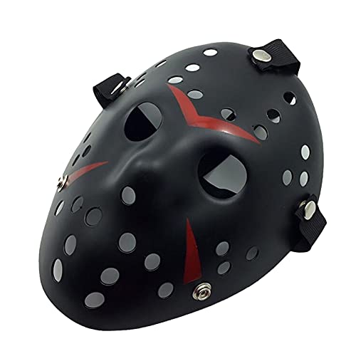 Joycola Halloween Jason Maske Horror Jason Hockey Maske Halloween Maskerade Party Cosplay Prop (Schwarz) von JOYFISCO