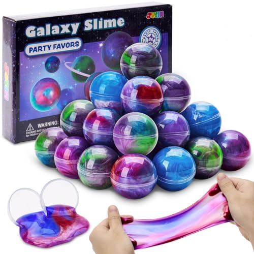 JOYIN Slime Kit(Grün), 24 Pack Galaxy Slime Ball Partygeschenke –Fluffy, Nicht klebrig, schmutzfrei, streßabbauend, Schleim Kits für Mädchen und Jungen – Kindergeburtstag Mitgebsel Set von JOYIN